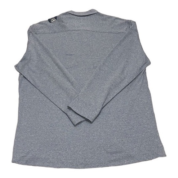 New Savile Row Slim Fit Comfort Knit Melange Grey Dress Shirt Size 18-34/35 - Picture 2 of 4